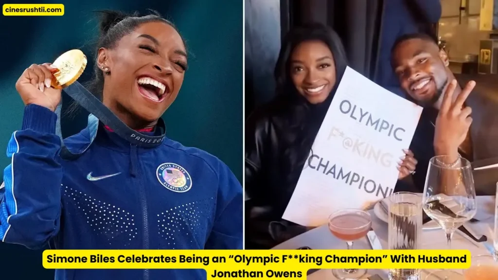 Simone Biles Celebrates Being an “Olympic F**king Champion” With Husband Jonathan Owens
