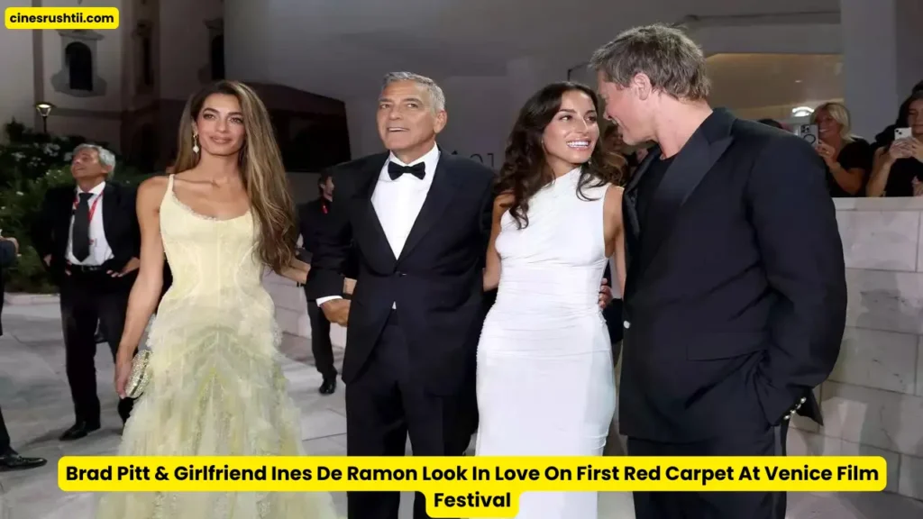 Brad Pitt & Girlfriend Ines De Ramon Look In Love On First Red Carpet At Venice Film Festival